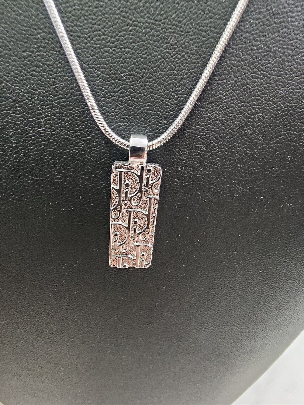 Authentic Vintage Dior Silver Tone Trotter Bar Necklace - Picture 3 of 8